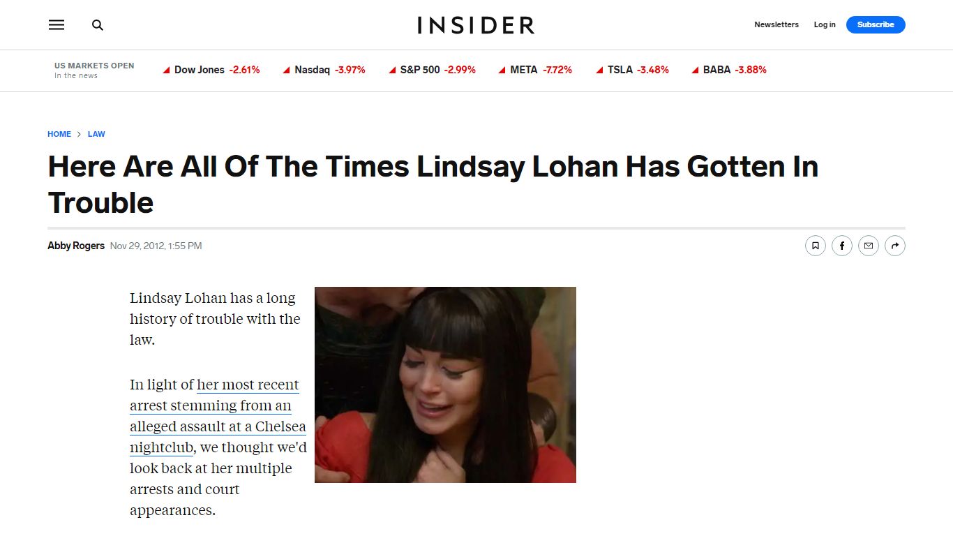 All of Lindsay Lohan's Arrests - businessinsider.com