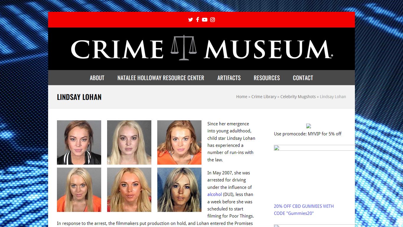 Lindsay Lohan - Crime Museum