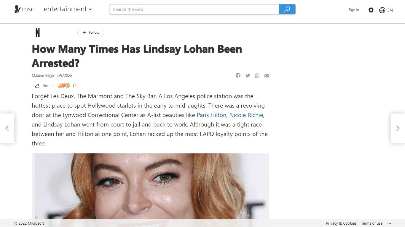 How Many Times Has Lindsay Lohan Been Arrested? - MSN