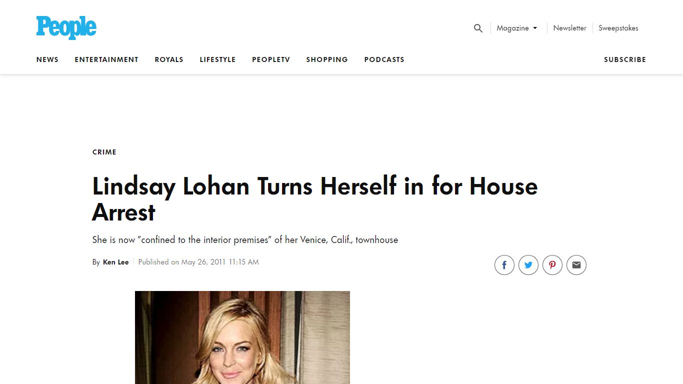 Lindsay Lohan House Arrest - PEOPLE.com