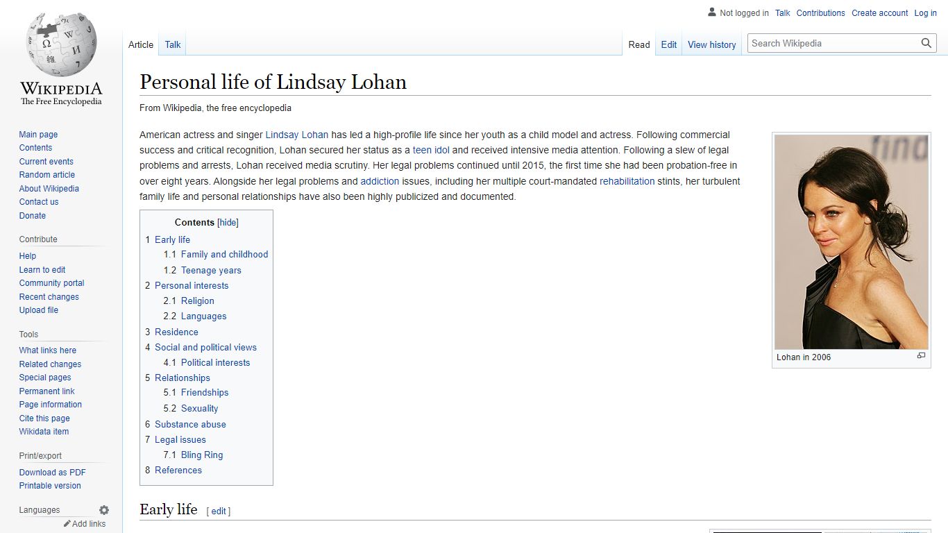 Personal life of Lindsay Lohan - Wikipedia