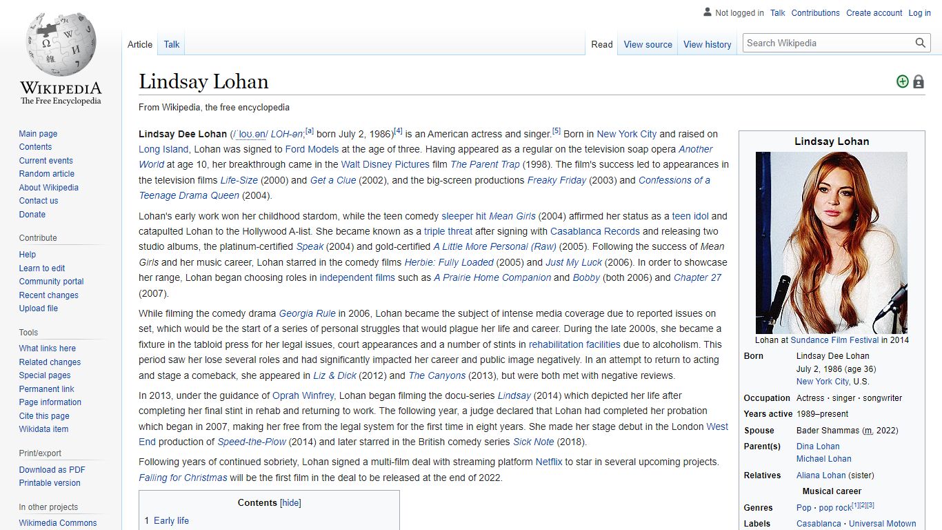 Lindsay Lohan - Wikipedia